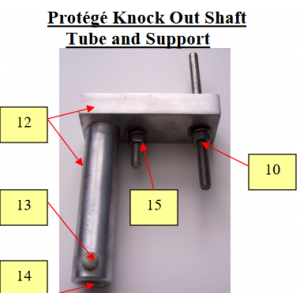 Patty-O-Matic Protege Knock Out Shaft Tube and Support